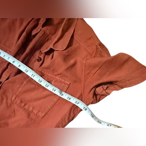 Outerknown S.E.A. jumpsuit in rust cotton linen size small - Picture 6 of 8
